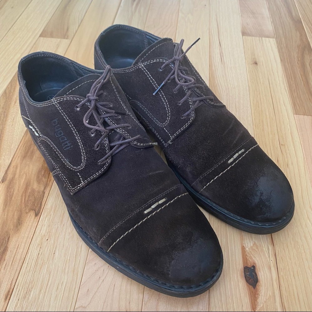 Bugatti Brown Genuine Suede Leather Shoes, Mens Euro 42 US 10